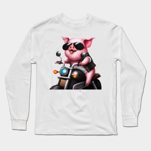 PigRider_3 Long Sleeve T-Shirt